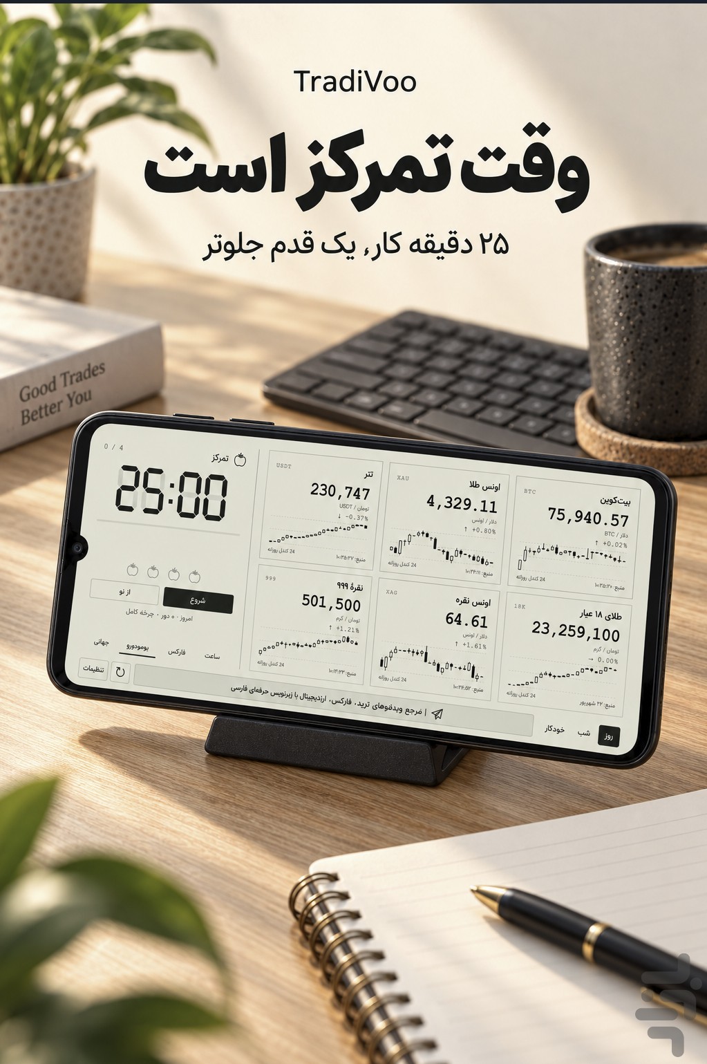 تریدیوو | قیمت تتر طلا فارکس کریپتو — تصویر 4