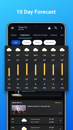 1Weather:Widget Forecast Radar — تصویر 6