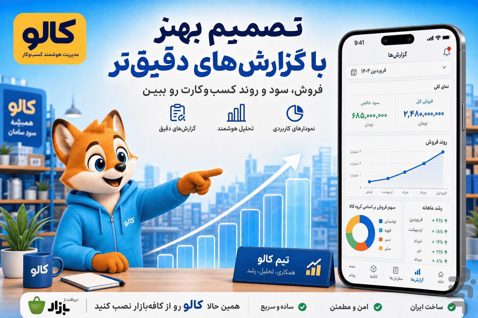 کالو(حسابداری،فاکتور،انبار،crm) — تصویر 7