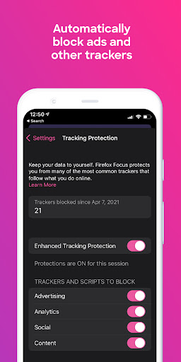 Firefox Focus: No Fuss Browser — تصویر 3