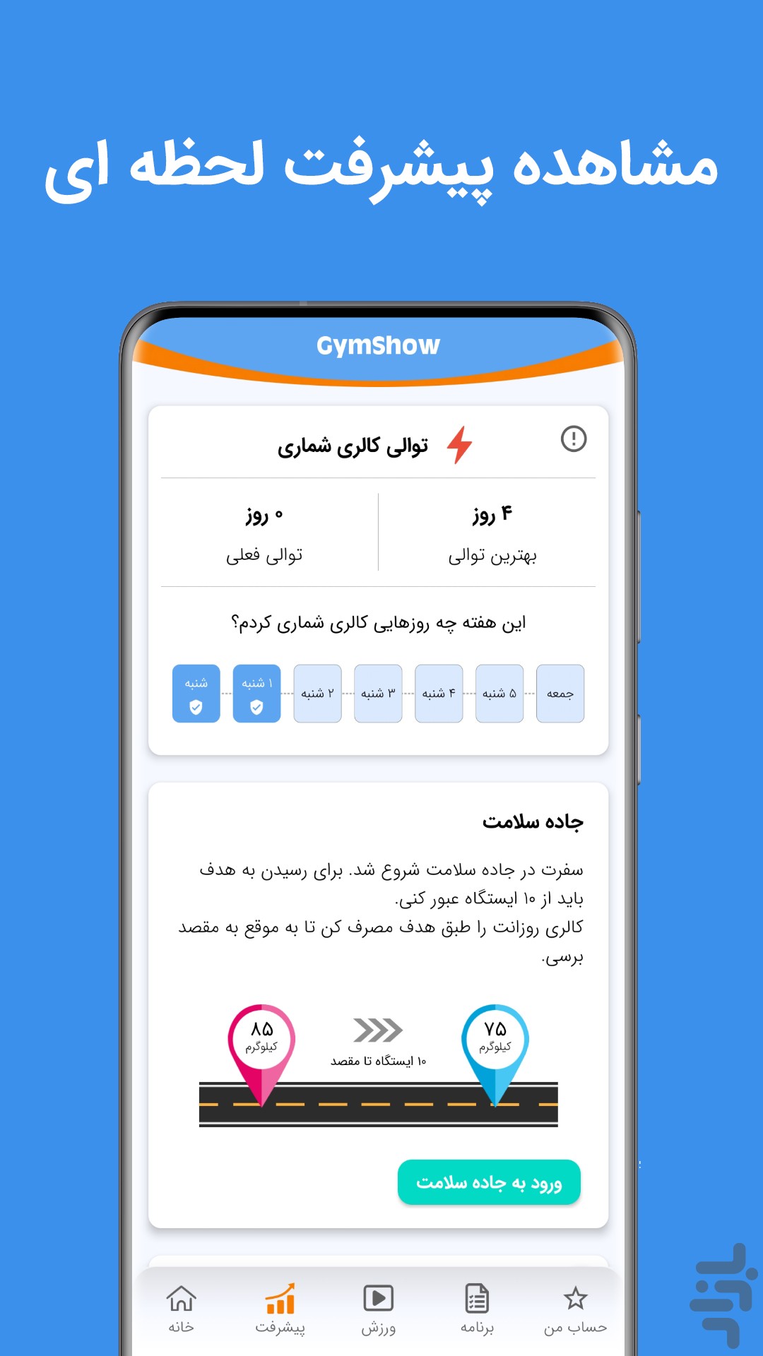 جیم شو:کالری شمار رژیم ورزش در خانه — تصویر 5