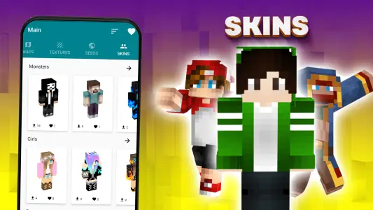Mods, maps skins for Minecraft