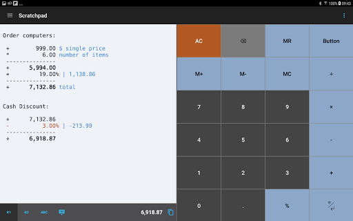 CalcTape Calculator with Tape – ماشین حساب و دفتر یادداشت — تصویر 13