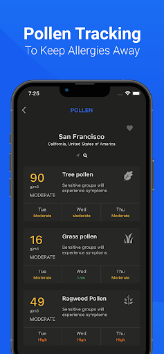 Air Quality & Pollen - AirCare — تصویر 2