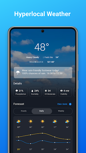 1Weather:Widget Forecast Radar — تصویر 1