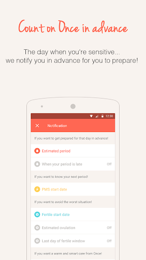 Once -A special period tracker — تصویر 4